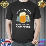 Beer and campfire funny camper shirt