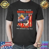 Behind Every Great Barrel Racer American Flag Shirt