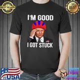 Biden Bike Bicycle Running the country is like riding a bike I'm good I got stuck T-Shirt