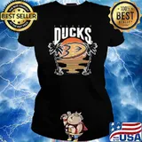Calhoun NHL Surf & Skate Anaheim Ducks Beach Sunset Shirt Ladies tee