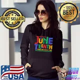 Celebrate Juneteenth 1865 Black Girl Magic Melanin Women T-Shirt Hoodie