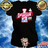 Colorado Avalanche 3X NHL Stanley Cup Champions Shirt Ladies tee