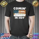 Coming In Hot Pontoon Boat Captain River Lake Boating Retro Premium T-Shirt