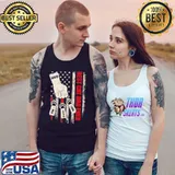 Dad Best Cat Dad Ever Flag Shirt Tank Top
