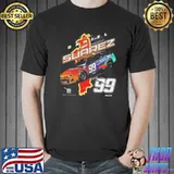 Daniel suarez checkered flag commscope horsepower shirt