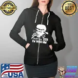Donald Trump 2024 I'm with him America s Full Zip Hooded