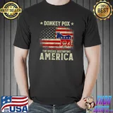 Donkey Pox The Disease Destroying America Usa Flag T-Shirt