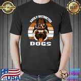 Easily distracted by dogs vintage sunset T-Shirt