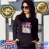 Fireball Fireworks Freedom 4th July American Flag Gift Idea T-Shirt