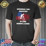 Funny Biden Running The Country Is Like Riding A Bike T-Shirt