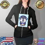 Gaming penguin T-Shirt Full Zip Hooded