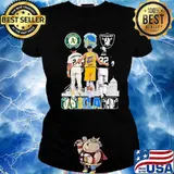 Golden State Warriors Oakland Athletics Raiders Shirt Ladies tee