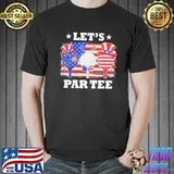 Golf let's par American flag independence golf 4th july shirt