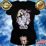 Group shot holographic poster Star wars s Ladies tee
