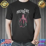 Hand graphic arcade fire band shirt