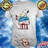 Happy independence day woodstock snoopy america flag shirt