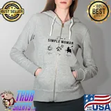 I am simple woman coffee dogs kayak s Full Zip Hooded