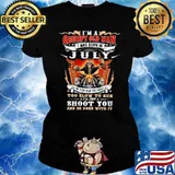I'm a Grumpy Old Man I Was Born In July Skull Shirt Ladies tee