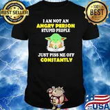 I'm Not An Angry Person Stupid Just Piss Me Off Constantly Yoda Shirt