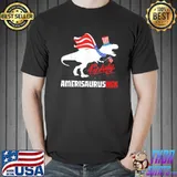 Independence day American flag trex 4th of july dinosaur shirt