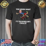 Joe Biden falling off bicycle you knon what Biden bike meme T-shirt