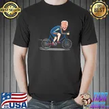 Joe Biden falling off his bicycle Funny Biden Falls off Bike T-Shirt