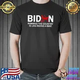 Joe Biden Falling With Biden Funny Ridin With Biden T-Shirt