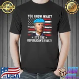 Joe Biden falls off his bike - It’s the republican’s fault! T-Shirt
