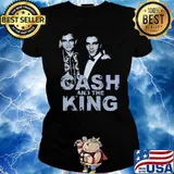 Johnny cash x elvis music graphic country s Ladies tee