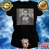 Johnny depp shot retro poster style baltimore police dept s Ladies tee