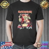 Judgment in court iron maiden band shirt