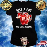 Just a girl who love patrick mahomes Kansas city Chiefs s Ladies tee