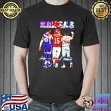 Kansas sports teams harrison barnes patrick mahomes edward olivares signatures shirt