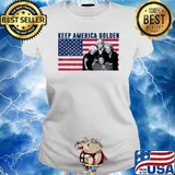 Keep America Golden Flag Shirt Ladies tee