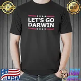 Let's go darwin funny republican party darwinism usa flag shirt