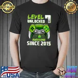 Level 7 Unlocked Awesome 2015 Birthday Video Games T-Shirt
