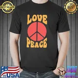 Love and peace 70s flower child shirt