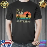 Mens Best Dad By Par Vintage Disc Golf Father's Day T-Shirt