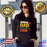 Mens Husband Dad Lawn Care Legend Mowing Gardener Father Funny T-Shirt Hoodie