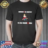 Men's running the country is like riding a bike Biden meme shirt