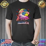 Merica Bald Eagle Mullet American Flag 4th Of July T-Shirt