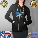 Merica Tee American Patriotic USA US Flag Tee 4th of July T-Shirt Full Zip Hooded