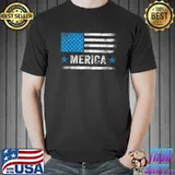 Merica Tee American Patriotic USA US Flag Tee 4th of July T-Shirt