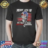 Merry 4th of July Biden Bike Bicycle falls Off funny T-Shirt