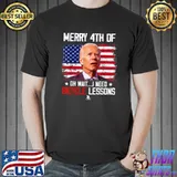 Merry 4th Of July Biden Oh Wait I Need Bicycle Lessons T-Shirt