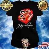 Michael Jordan 23 chicago bulls basketball signature s Ladies tee