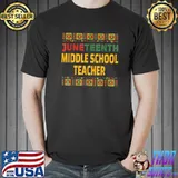 MIDDLE SCHOOL TEACHER Juneteenth African American Freedom Bl T-Shirt