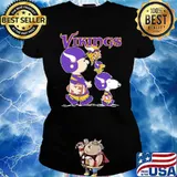 Minnesota vikings let's play Football together Snoopy NFL s Ladies tee