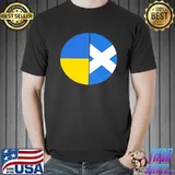 Mixed genes two flag pie chart scottish and ukrainian shirt