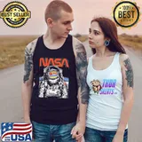 Nasa astronaut moon reflection vintage retro gift s Tank Top